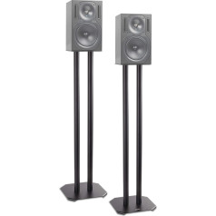 Duronic SPS1022/80 skaļruņu statīvs - 80 cm augsts - ar smilšu - vibrāciju samazināšanas konusu - universāla saderība ar HiFi/Stereo/Home Cinema 5.1 skaļruņiem