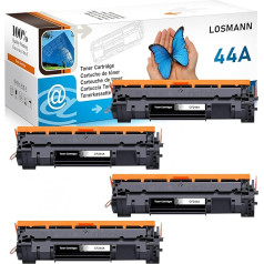 LOSMANN CF244A saderīgas tonera kasetnes priekš HP CF244A 44A priekš HP Laserjet Pro M15 M15a M15w M16 M16a M16w M17 M17a M17w HP Laserjet Pro MFP M28 M28a M28w M29 M29a M29w Printeris (4 melnas)