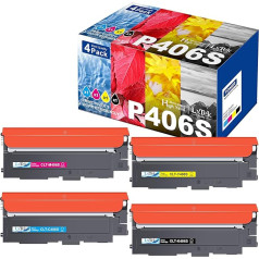 LxTek Purify CLT-P406C suderinamas su Samsung CLT-406S P406C 406S CLT-K406S toneriu Samsung CLP 365 Toner Xpress C460W C410W C460FW CLX-3305 CLP-365 CLP-360 CLX-3305W CLX-3300 C410 (4 vnt.)