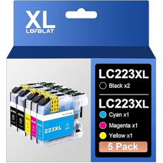 LOFBLAT LC223 XL Printer Cartridges Compatible with Brother LC-223 XL LC-223VALBP for Brother MFC J5320DW J4420DW J4620DW J480DW J5620DW J5720DW J680DW J4625DW J880DW J5625DW DCP J41 200DW DW 2036dw