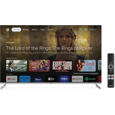 STRONG 4K QLED Smart TV 55 collas: Dolby Atmos, Google TV un balss vadība komplektā.