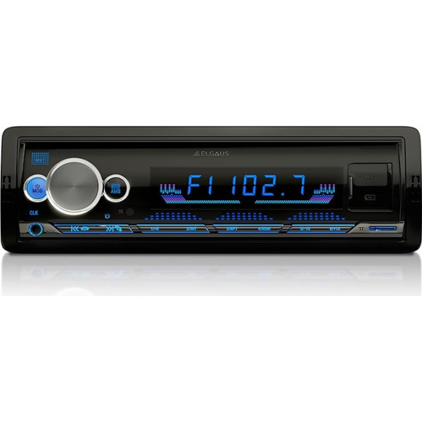 ELGAUS ES-MP850G Universālais 1 DIN autoradio ar 2 USB ligzdām, MP3, RDS, ID3, RGB, AUX, SD kartes ligzda, brīvroku funkcija, tālvadības pults