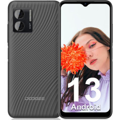 DOOGEE N50 Android 13 viedtālrunis [2023], 15 GB + 128 GB, 50 MP AI kamera, 1TB TF, 4200 mAh viedtālrunis, 6,52 Zoll HD+, Fingerabdruck, viedtālrunis ar OTG/GPS Handy