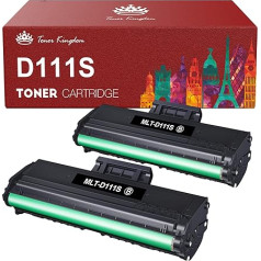 Toner Kingdom MLT-D111L D111S D111L Toner Kompatibel für Samsung Xpress SL M2020 M2020W M2022 M2022W M2026 M2026W M2070 M2070W M2070F M2070FW M2078W (Schwarz, 2er Pack)