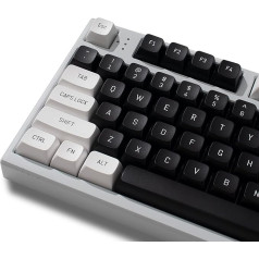 Double Shot Keycaps 150 taustiņi MSA Profile ISO/ANSI izkārtojums melnā un baltā stila taustiņu komplekts Cherry MX slēdžiem Mehāniskā spēļu tastatūra