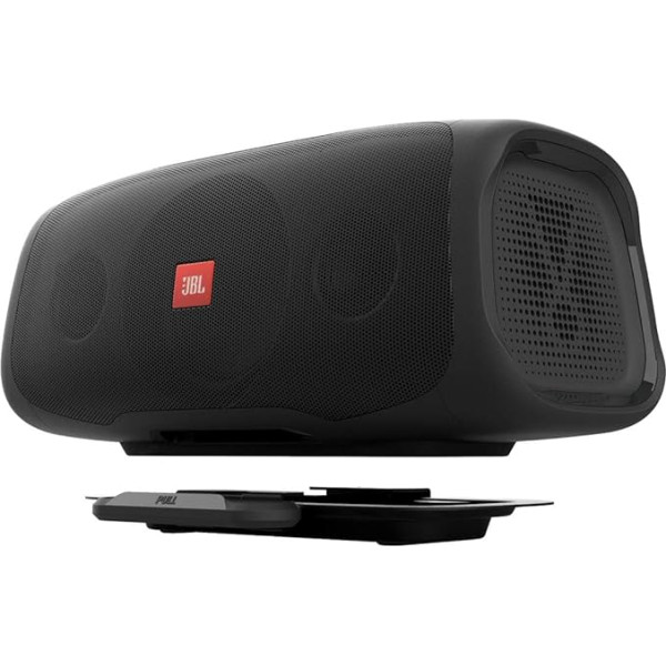 JBL BASSPRO Go 2 in 1 aktīvais zemfrekvences skaļrunis automašīnā un 200 W JBL Bluetooth skaļrunis vienā - var izmantot automašīnā un iekštelpās - melns