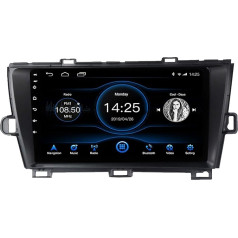 EZoneTronics 9 collu Android 10 Auto Radio Stereo Toyota Prius 2010-2015 Touchscreen High Definition GPS Navigation Bluetooth USB WiFi AM FM RDS DSP Split Screen Player DSP 2G RAM + 32G ROM