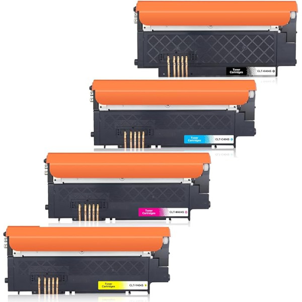 CLT-404S P404C für Toner Samsung C480W Xpress SL C480FW C480 C480FN C430 C430W C48X CLT-K404S CLT-Y404S CLT-C404S CLT-M404S (Schwarz Cyan Gelb Magenta,4 gab.)