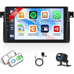 [2G + 64G] Auto radio Android 13 BMW 3 Series E46 1998-2006 ar Carplay Android Car, 9 collu skārienjūtīgais ekrāns Radio ar GPS WiFi WiFi FM/RDS Bluetooth Mirror Link + atpakaļgaitas kamera AHD & Mic