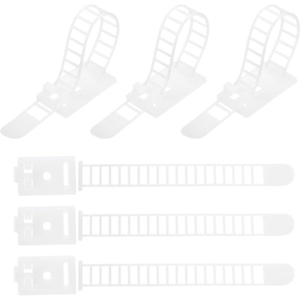 sourcing map Kabelbinder für Kabelführung, 9,3-31,9 mm, verstellbare Kabelbinder, Kabel-Clips, Schreibtisch-Draht-Management, Weiß, 300 Stück