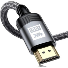 Кабель HDMI 4K sweguard 6 метров, HDMI 2.0 to HDMI Cable 4K @ 60Hz 18Gbps Nylon Braided Cable, Gold-Plated Connectors with Ethernet/Audio Return Channel, Compatible Video 4K UHD 2160p, HD 1080p, Xbox