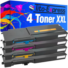 Tito-Express PlatinumSerie 4 Toner XXL kompatibel mit Dell C3760 | geeignet für Dell C-3760N C-3760DN C-3765DNF | Black 11.000 Seiten