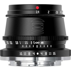 TT Artisan TTAL3514MFTB 35 mm F1.4 APS-C objektīva savienojums MFT stiprinājums melns platleņķa objektīvs ar manuālu fokusēšanu