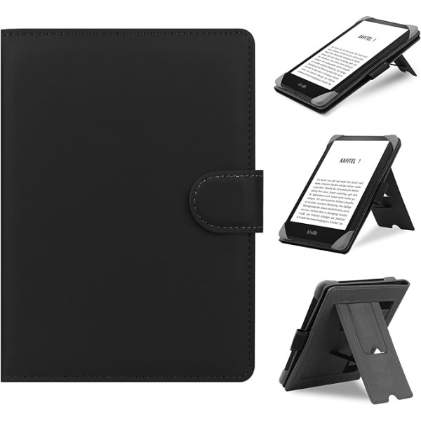 HoYiXi universāls futrālis saderīgs ar 6 - 6,8 collu Kobo/Pocketbook/Tolino/Sony e-grāmatu lasītāju Kindle Paperwhite/6 collu Kindle 2022 & 2019/Kobo Clara HD/Kobo Clara 2E Ādas aizsargvāciņš,