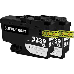 Supply Guy 2 Printera kasetnes saderīgas ar Brother LC-3239 Black priekš HL-J6000dw HL-J6100dw MFC-J5945dw MFC-J6945dw MFC-J6945dw MFC-J6947dw