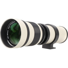 FOTGA 420-800 mm f/8,3 super tālummaiņas objektīvs Canon EOS DSLR kamerām 7D 6D Mark II, 5D Mark IV, III, II 5D2 5D3 90D 80D 77D 77D 70D 60D 750D 760D 800D 1200D 1300D 1500D (balts)