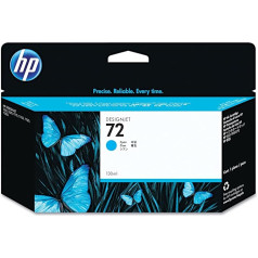 HP 72 Cyan 130 ml Original Druckerpatrone (C9371A) mit originaler HP Tinte für T2300 eMFP, T1300, T1200, T1120, T1100, T1100 MFP, T795, T790, T770, T620, T610 & T600 Großformatdrucker