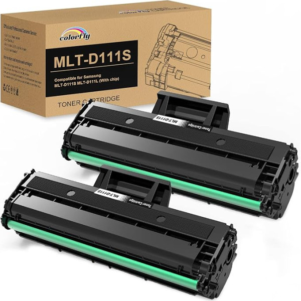 colorfly MLT D111S Toneris suderinamas su Samsung D111S MLT-D111L D111S Spausdintuvo kasetė, skirta Samsung Xpress M2070 M2070W M2070FW M2026W M2026 M2022W SL-M2070W SL-M2026W SL-M2026W SL-M2026 (juoda, juoda,