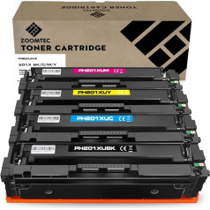 ZOOMTEC CF400X Tonerkartusche Kompatibel für HP 201X CF401X CF402X CF402X CF403X für HP Colour Laserjet Pro MFP M277dw M277n M277n M274n M252dw M252n (4 Pack)