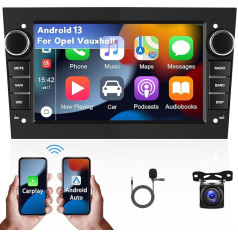 1+32G Android 13 Auto radio ar bezvadu Carplay Android automašīnai Opel Corsa Astra Vectra Zafira Meriva Vivaro 2 DIN ar 7 collu ekrānu ar navigāciju Bluetooth WiFi FM/RDS+ AHD Reversing