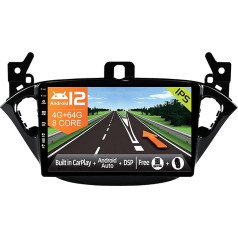 JOYX Android 12 autoradio piemērots Opel Corsa (2015-2019) / Adam (2013-2016) - 4G + 64G - Wireless Carplay/Android Car - Kamera un mikrofons - DSP - IPS 9 collu - 2 DIN - SWC 4G WiFi DAB Fast-Boot 360