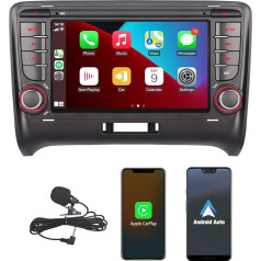 HLLECARMO Audi TT MK2 8J Radio ar Wireless Carplay & Android Car Mirror Link Bluetooth ar 7 collu LCD High Power RDS AM/FM USB DSP Subw EQ SWC