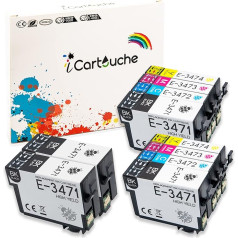 icartouche saderīga tintes kasetne Epson 34XL tintes kārtridžam Epson Workforce Pro WF-3720DWF WF-3725DWF (4BK 2C 2C 2M 2Y)