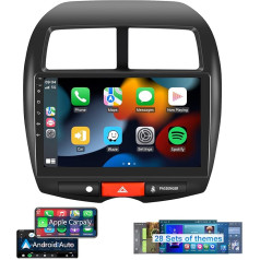 Hodozzy Carplay Android auto priekš Mitsubishi ASX 1/Citroen C4/Peugeot 4008 Android auto radio 2 DIN ar navigācijas sistēmu, 10,1 collu skārienekrāns ar Mirror Link/WiFi/GPS/RDS/FM/28 Tēma