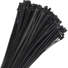 sourcing map Kabelbinder aus Nylon, selbstsichernd, 0,3 cm, 5 kg, 0,3 cm für Kabelmanagement, Schwarz, 500 Stück