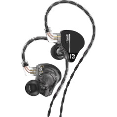 KINBOOFI KBEAR Flash Dual Drviers Hybrid In-Ear HiFi-Kopfhörer, kabelgebundener Ohrhörer Leichter Noise Cancelling In-Ear-Monitor mit abnehmbarem 2PIN 2M Kabel für Musik und Sport