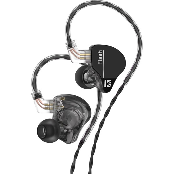 KINBOOFI KBEAR Flash Dual Drviers Hybrid In-Ear HiFi-Kopfhörer, kabelgebundener Ohrhörer Leihter Noise Cancelling In-Ear-Monitor mit abnehmbarem 2PIN 2M Kabel für Musik und Sport