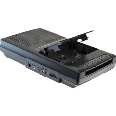 Cassette Recorder Portable Cassette Player Recorder Cassette Digitizing on USB with Handle, Headphones, Microphone, Speaker