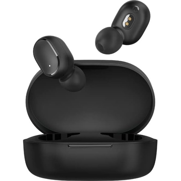 Xiaomi Redmi Buds Essential Bluetooth 5.2 In-Ear austiņas ar mikrofonu, HD skaņas kvalitāte, 18 stundu akumulatora darbības laiks, IPX4, mono/stereo režīms, spēļu režīms, skaidra saziņa, melnas krāsas