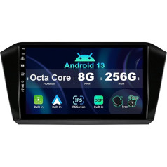 SXAUTO ¦ 8G+256G ¦ Android 12 IPS Auto Radio VW Passat B8 Magotan (2016-2020) - Bezvadu Carplay & Android Car - LED kamera + Mic - DAB Fast-Boot stūres rats 360-CAM DSP WiFi -2 DIN 10,1 collu