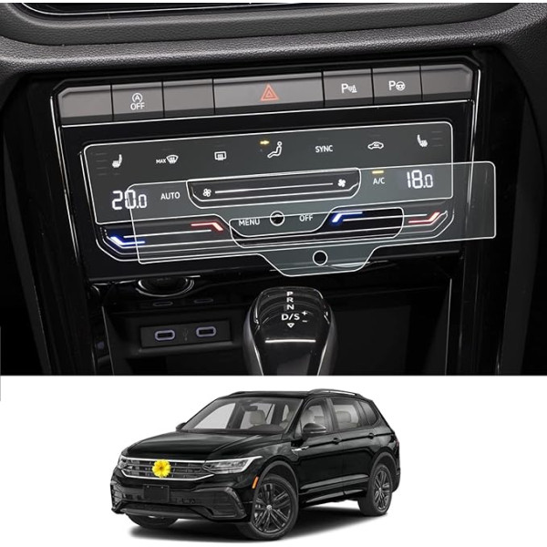 CDEFG Saderīgs ar 2021-2023 2024 VW T-ROC Tiguan 2 Polo AW Taigo Arteon Facelift Gaisa kondicionētājs Ekrāna aizsargplēve T ROC R Line Polo GTI 4H Pret skrāpējumiem izturīgs caurspīdīgs ekrāna aizsargplēve Auto aizsargplēve