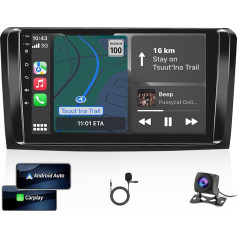 [2+64G] CAMECHO Android 13 auto radio priekš Mercedes Benz GL ML klases W164 ML280 ML350 ML500 X164 GL320 GL350 GL450 ar Carplay/Android Auto/Mirrorlink, 9