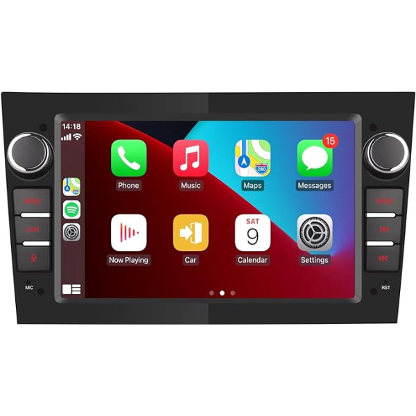 LXKLSZ Auto radio, kas saderīgs ar bezvadu Carplay/Android, priekš Vauxhall Antara Zafira Corsa Vivaro Combo ar 7 collu skārienjūtīgo ekrānu/Bluetooth/Mirror Link/FM/AM/USB/High Performance, melns