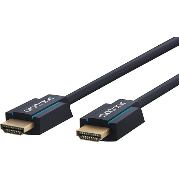 Clicktronic īpaši ātrdarbīgs HDMI 2.1 kabelis ar Ethernet 48 Gbps 8K / 4K 120Hz HDMI kabelis PS5 ar eARC, HDTV, mājas kino, Soundbar 1 m RAL