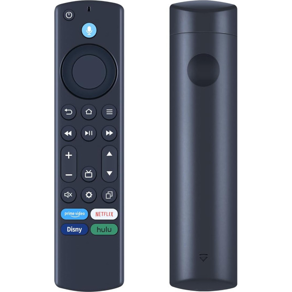 TCNOUMT Jauna rezerves balss tālvadības pults, kas saderīga ar Fire TV Stick 2. paaudzes 3. paaudzes Lite 4K Fire TV 1. paaudzes un jaunākas paaudzes Piekaramais dizains Omni Series 4 Series Smart TV tālvadības pults