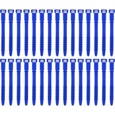 uxcell 30Pcs Silicone Zip Ties 4,5 collas atkārtoti izmantojamas stiepļu saites Elastīgas kabeļu vadu organizatoru siksnas vadiem USB vadu uzlādes vadības pārtikas uzglabāšanai, tumši zilā krāsā