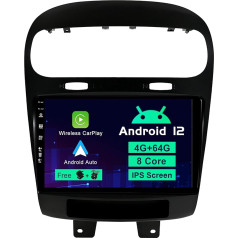 SXAUTO Android 12 IPS Auto Radio piemērots Fiat Freemont Dodge Journey Leap (2012-2020) - Iebūvēts Carplay/Android Car/DSP - Kamera + MIC - 4G+64G - DAB 4G 360-Camera AHD SWC Fast-boot - 2 DIN 9