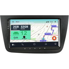 YUNTX [2GB + 32GB] Android 12 auto radio ar satelītnavigāciju VW Seat Altea 2004-2015-9 collu skārienjūtīgais ekrāns bez kameras DAB/GPS/Stūres rata vadība/MirrorLink/Bluetooth 5.0/WiFi/USB/4G/CarPlay