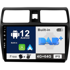 SXAUTO - Iebūvēts DAB - Android 12 IPS Autoradio Suzuki Swift (2005-2016) - Eingebaut Carplay/Android Auto/DSP - LED Kamera + MIC - 4G+64G - AHD 360-CAM Lenkradsteuerung Fast-Boot - 2 Din 10.1 Zoll