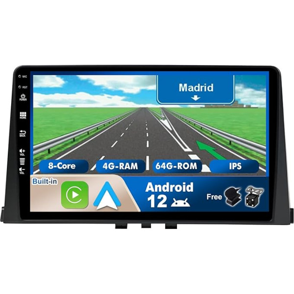 JOYX Android 12 IPS auto radio piemērots Citroen Berlingo (2008-2019) - 4G+64G - Iebūvēts DSP/Carplay/Android Car - LED kamera + mikrofons - 10.1 collu 2 DIN - Vadāms no stūres WiFi DAB 360 kamera