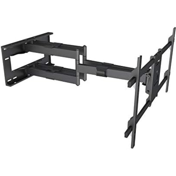 RO&CO MULTIBRACKETS Universāls garas darbības attāluma dubultais BLK TV sienas stiprinājums ar šarnīrveida roku sienas stiprinājums līdz 91,0 cm televizoriem no 50 līdz 80 collām melnā krāsā