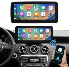 Road Top 12,3 Zoll Autoradio Drahtloses CarPlay Android Auto Touchscreen für A CLA GLA Class W176 C117 X117 X156 2013-2015 Jahr mit NTG4.5/4.7 System, Auto Stereo Multimedia Radio Receiver