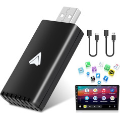 Podofo Wireless Android Auto Adapter, Android Auto Dongle für Original Kabelgebundene USB Autoradio Autos Konvertieren Sie Kabelgebundenes in Kabelloses Android Auto