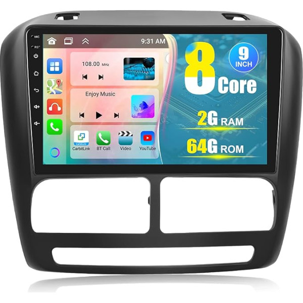 8-Core Android 13 Autoradio für FIAT DOBLO 2010-2015/Opel Combo 2011-2018 mit Navi Carplay Android Auto,2G+64G丨9 Zoll Doppel Din Auto Radio Touch Display mit DSP RDS Bluetooth Mirror Link