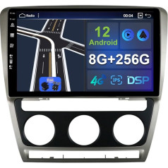 2 DIN auto radio Android 12 priekš Skoda Octavia 2007-2013 GPS | MIC + bezmaksas atpakaļgaitas kamera | 8G + 256G | 10 collu IPS | 10 collu IPS | vadība no stūres DSP WiFi DAB Carplay BT5.0 Mirrorlink RDS