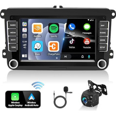 [2G + 64G] Auto radio 2 DIN Android 13 VW Golf 5 6 Polo T5 Tiguan Passat Caddy Seat Skoda Auto radio 7 collu skārienekrāns ar Carplay Android auto GPS HiFi FM / RDS BT Canbus + AHD atpakaļgaitas kamera &